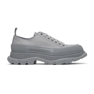 Alexander McQueen Grey Driver Tread Slick Low Sneakers